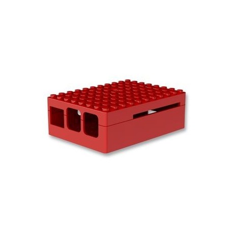 RASPBERRY PI3 - Case Pi Blox for Raspberry Pi Models B+, 2, and 3 Models B, ABS, Red