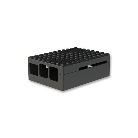 RASPBERRY PI3 - Boitier Pi Blox pour Raspberry Pi Modèles B+, 2 et 3 Modèles B, ABS, Noir
