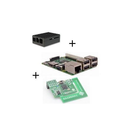 Raspberry pi - Raspberry Pi 3 Model B (WiFi und Bluetooth) - karte mit z-wave.me,Lego-gehäuse schwarz