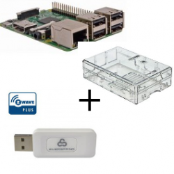 Raspberry PI 3 Model B - With case and controller, Z-wave Plus Everspring SA413
