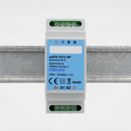 EUTONOMY - Adaptateur euFIX RAIL DIN pour module Fibaro FGD-212 sans boutons