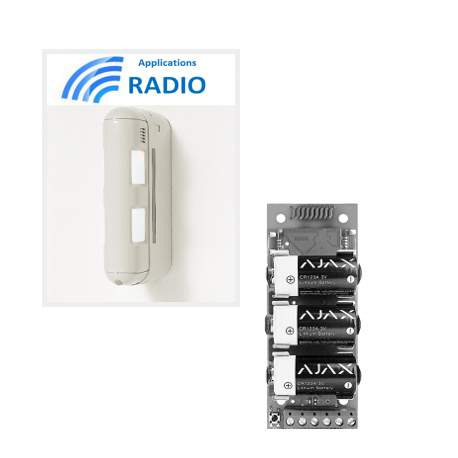 Ajax Optex BX-80NR - Detector de alarma radio exterior IR dual 12X12M anti-animales