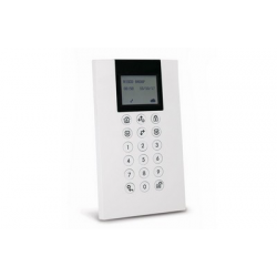 Risco RP432KPP200B - Teclado de alarma Panda cable de pantalla LCD con lector de placas de identificación