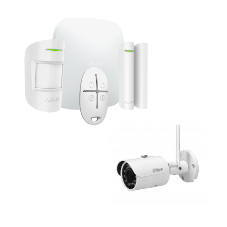 Ajax Starter Kit HUB Plus Alarm - Drahtloser Alarm mit 4 Megapixel IP-Kamera
