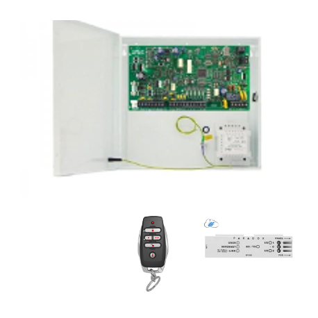 Alarma Paradox MG5000 - Central 32 zonas radios control remoto RM25 tarjeta IP