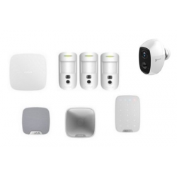 Alarma Ajax - Kit de alarma HUB 2 MotionCam sirena blanca cámara EZVIZ