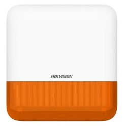 Hikvision DS-PS1-E-WE/Orange - Sirena de alarma exterior radio flash naranja