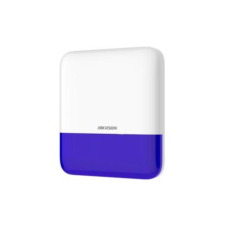 Hikvision DS-PS1-E-WE/Bleu - Sirène alarme extérieure radio flash bleu