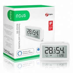 NOUS E6 - Termostato LCD temperatura y humedad Zigbee 3.0
