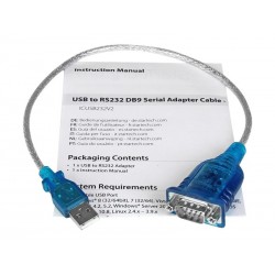 CABLE adaptador USB a serie RS232 DB9 TO SERIES