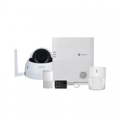 Vesta pack alarme HSGW-G8-4G-F1-868-ZW-DT-18 - Pack alarme 4G radio IP caméra dôme