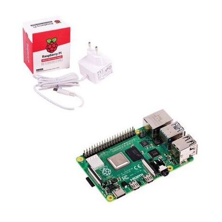 Raspberry Pi 4 Modèle B 4Go,Adaptateur d'alimentation USB-C 5V 4A avec  Interrupteur, Carte mémoire 64G (Raspberry Pi OS préinstallé),boîtier pour Raspberry  Pi, Lecteur de Cartes Type-C.
