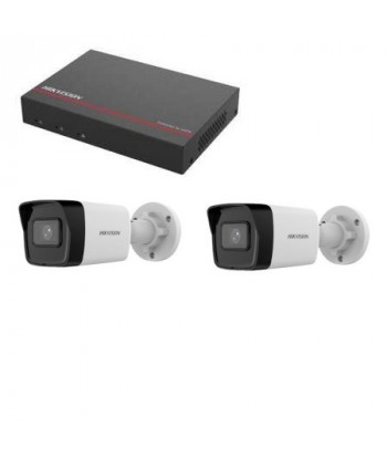 Hikvision Videoüberwachungs-Kit - DS-7104NI-Q1/4P Recorder 1TB SSD 2 4 Megapixel Kameras