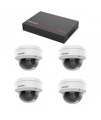 Hikvision Videoüberwachungs-Kit - DS-7104NI-Q1/4P Recorder 1TB SSD 4 Domes 4 Megapixel