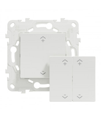 NU557120W Wiser Unica - interrupteur centralisé sans fil 2 ou 4 BP Blanc antibactérien