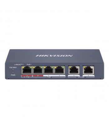Hikvision DS-3E1106HP-EI - Switch POE 4 ports