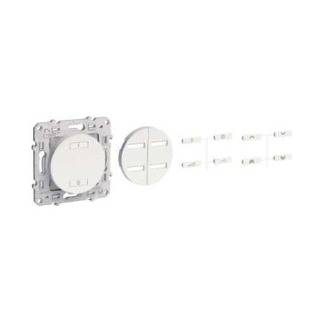 SCHNEIDER - Interrupteur sans fil radio 2 ou 4 boutons ON / OFF spécial rénovation blanc ODACE 